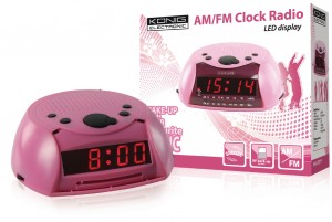 AM / FM wekkerradio roze CR21